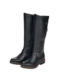 Winterstiefel Remonte, Damen, Gr. 39, XL-Schaft, schwarz, Lederimitat, Schuhe Winterstiefel, Blockabsatz, Langschaftstiefel, Wechselfu&szlig;bett, XL-Schaft