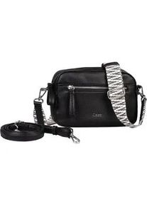 Handtasche Gabor "Silena", Damen, Gr. B/H/T: 22cm x 15cm x 7cm, schwarz, Polyurethan, clean, gepflegt, gepr&auml;gtes Muster, unifarben, Taschen Handtasche, hochwertig gewebte Gurtband und ein filigranes Logo