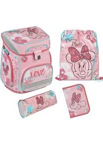 Schulranzen Scooli "EasyFit, Minnie Mouse", Kinder, Gr. B/H/T: 33cm x 36,5cm x 29cm, pink (minnie mouse), Polyester, Rucks&auml;cke
