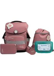 Schulranzen School-Mood "Timeless Pro", Kinder, Gr. B/H/T: 36cm x 42cm x 21cm, rosa (axolotl), Polyester, Rucks&auml;cke
