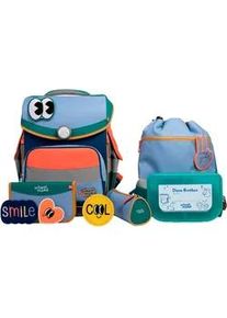 Schulranzen School-Mood "Timeless Pro", Kinder, Gr. B/H/T: 36cm x 42cm x 21cm, bunt (happy sapphire), Polyester, Rucks&auml;cke