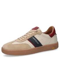 Sneaker Camel Active, Herren, Gr. 44, blau (beige, blau), Nappaleder, Veloursleder, Schuhe Sneaker, Schn&uuml;rschuh, Retro Sneaker, Freizeischuh mit Logoschriftzug