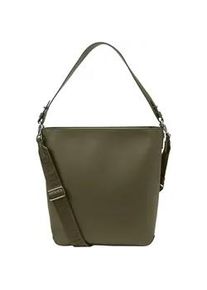 Marc O'Polo Hobo "VANJA", Damen, Gr. B/H/T: 35cm x 34cm x 11cm, oliv, Polyester, MARC O'POLO ACCESSORIES, unifarben, Taschen Hobo, Schultertasche, Damen-Handtasche mit langem Logo-Gurtband