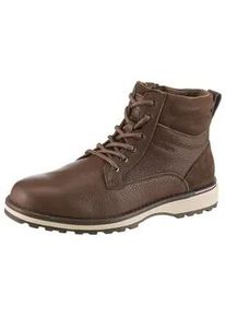 Schn&uuml;rboots Tommy Hilfiger "CORPORATE W LTH LACE BOOT", Herren, Gr. 40, dunkelbraun, Leder, Veloursleder, unifarben, Schuhe Schn&uuml;rboots, Schn&uuml;rstiefelette mit Ziern&auml;hten und Anziehlasche