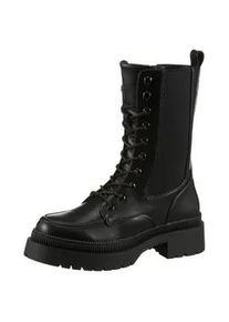 Schn&uuml;rboots ANISTON SHOES, Damen, Gr. 38, schwarz, Lederimitat, Schuhe Schn&uuml;rboots, Schn&uuml;rstiefelette, Plateauboots - NEUE KOLLEKTION