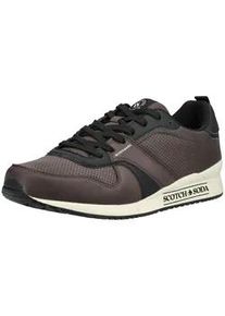 Scotch & Soda Sneaker SCOTCH & SODA "Scotch & Soda Sneaker Lederimitat", Herren, Gr. 45, braun, schwarz, Lederimitat, Schuhe Sneaker