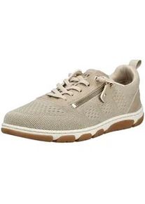 Sneaker Mustang SHOES "Mustang Shoes Sneaker Lederimitat/Textil", Herren, Gr. 40, sand, Lederimitat, Textil, Schuhe Sneaker