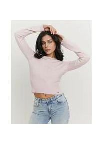 Strickjacke Tally Weijl "SCAVIFRANKI", Damen, Gr. L, keepsake lila, Strick, Obermaterial: 45% Polyester, 38% Viskose, 17% Polyamid, unifarben, figurbetont taillenlang, Rundhals, Strickjacken Strickjacke, Materialmix, Basic, k&uuml;rzer geschnitten