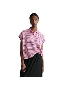 Marc O'Polo Poloshirt MARC O'POLO DENIM "aus Heavy Jersey", Damen, Gr. S, light pink, Obermaterial: 100% Baumwolle, gestreift, Shirts