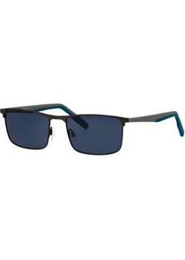 Sonnenbrille Tom Tailor "Modell 677000", Damen, grau, schwarz, blau, matt, Sonnenbrillen Sonnenbrille, Form Karree/Eckig, Logoschriftzug auf B&uuml;gel, Kombifassung
