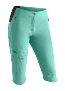 Outdoorhose Maier Sports "Inara slim Capri Vario", Herren, Gr. 42, Normalgr&ouml;&szlig;en, hellmint, 90% Polyamid, 10% Elasthan, Hosen Outdoorhose, Damen Wanderhose, elastische Funktionshose mit 4 Taschen, Slim Fit