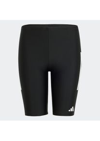 Badehose adidas Performance "3-STREIFEN KIDS JAMMER", Jungen, Gr. 98, N-Gr, schwarz-wei&szlig; (schwarz, wei&szlig;), Obermaterial: 78% Polyamid, 22% Elasthan, Badehosen Badehose