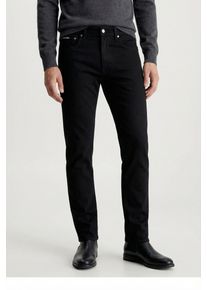 Skinny-fit-Jeans Calvin Klein Jeans "SKINNY", Damen, Gr. 36, L&auml;nge 32, ck classic schwarz, Denim/Jeans, Obermaterial: 80% Baumwolle, 12% Polyester, 6% Elastomultiester, 2% Elasthan, skinny fit normal, Jeans Skinny-fit-Jeans, mit Leder-Badge