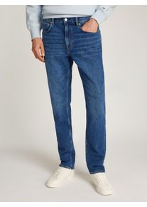 Straight-Jeans Tommy Hilfiger, Herren, Gr. 33, L&auml;nge 34, blau (cobalt blau), Denim/Jeans, Obermaterial: 99% Baumwolle, 1% Elasthan, straight fit kn&ouml;chellang, Jeans Straight-Jeans, in blauer Waschung