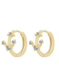 Adelia&acute;s Paar Creolen ADELIA&acute;S "Damen Ohrringe &iquest; Klappcreole aus 925 Silber", gold, Ohrringe, Damen, Silber 925 (Sterlingsilber), Paar Creolen