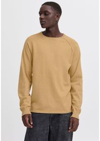 Rundhalspullover Blend "BHVERNER Pullover", Herren, Gr. XL, grau (oyster gray), Strick, Obermaterial: 100% Polyester, unifarben, regular fit, Rundhals, B&uuml;ndchen, Pullover Rundhalspullover