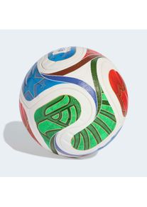 Fu&szlig;ball adidas Performance "FIFA -WELTMEISTERSCHAFT 26&trade; TRIONDA COMPETITION" Gr. 5, wei&szlig;, solar blau, hi, res rot, flash lime, B&auml;lle, Kinder, 5, 0,4 g, Thermoplastisches Polyurethan (TPU), Fu&szlig;ball, WM, B:22,3cm H:17,3cm T:22cm