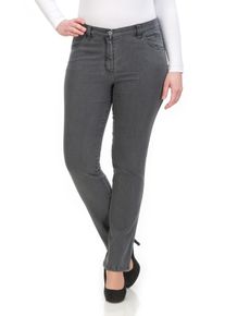 Stretch-Jeans KjBRAND "Betty CS Denim Stretch", Damen, Gr. 52 (26), K-Gr, grau (denim graphit), Denim/Jeans, Obermaterial: 85% Baumwolle, 13% Polyester, 2% Elasthan, unifarben, lang, Jeans Stretch-Jeans, mit Stretch