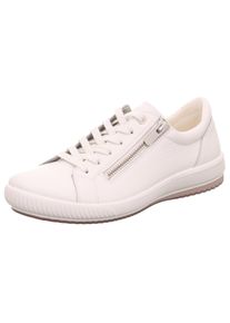 Sneaker Legero "TANARO 5.0", Damen, Gr. 44, wei&szlig; (sanftes wei&szlig;), Nappaleder, unifarben, Schuhe Sneaker, Komfortschuh, Freizeitschuh, Schn&uuml;rschuh mit Rei&szlig;verschluss, Topseller