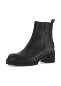 Stiefelette Gabor, Damen, Gr. 37, schwarz, Kalbsleder, unifarben, Schuhe Stiefelette, Blockabsatz, Ankleboots, Businessboots mit dezenten Ziern&auml;hten