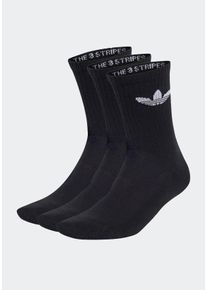 Sportsocken adidas originals "TREFOIL CUSHION CREW SOCKEN, 3 PAAR", Herren, Gr. S (37/39), schwarz, Obermaterial: 65% Baumwolle, 31% Polyester, 3% Elasthan, 1% sonstige Fasern, Socken Sportsocken, f&uuml;r Erwachsene, 3er-Pack, mit Logodruck, wadenlang, Topseller