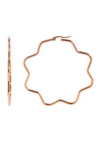 Adelia&acute;s Paar Creolen ADELIA&acute;S "Damen Ohrringe &iquest; Creole Blume aus Edelstahl", gold, Ohrringe, Damen, Edelstahl, Paar Creolen