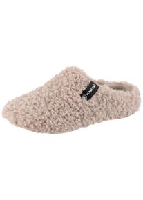 Pantoffel VERBENAS, Damen, Gr. 36, grau (helltaupe), Textil, Schuhe Pantoffel, Hausschuh, Homeslipper, Clog in kuscheliger Optik