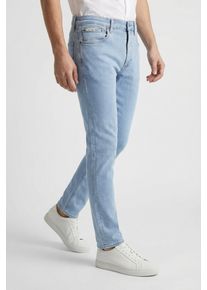 Skinny-fit-Jeans Calvin Klein Jeans "SKINNY", Damen, Gr. 38, L&auml;nge 34, adam lt stone, Denim/Jeans, Obermaterial: 80% Baumwolle, 12% Polyester, 6% Elastomultiester, 2% Elasthan, skinny fit normal, Jeans Skinny-fit-Jeans, mit Leder-Badge