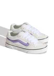Sneaker Vans "Caldrone", Damen, Gr. 38,5, blanc de blanc, lila, Leder, Schuhe Sneaker