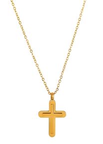 Adelia&acute;s Kreuzanh&auml;nger ADELIA&acute;S "Unisex Anh&auml;nger &iquest; Kreuz Kreuzanh&auml;nger aus Edelstahl", gold, Schmuckanh&auml;nger, Damen, Edelstahl, Kreuzanh&auml;nger