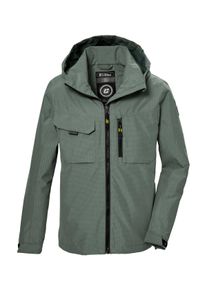 Funktionsjacke Killtec "KOS 140 BYS JCKT", Jungen, Gr. 152, gr&uuml;n (olivgr&uuml;n), Obermaterial: 100% Polyester;Futter: 100% Polyester, Jacken Funktionsjacke, Wasserdichte Kids-Jacke mit verstellbarer Kapuze und Saum