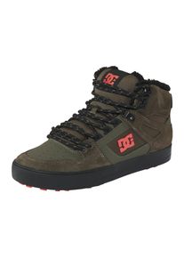 Winterboots DC Shoes "PURE HIGH-TOP WC WNT", Herren, Gr. 46, olive, schwarz, Leder, Synthetik, Schuhe Winterboots, Winterschuhe, Sneakerboots, Schn&uuml;rboots, Wintersneaker, gef&uuml;ttert
