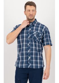 Outdoorhemd DEPROC Active "COPPER II NEW Men", Damen, Gr. L (52), Normalgr&ouml;&szlig;en, navy, check, 100% Polyester, Hemden Outdoorhemd, auch in Gro&szlig;en Gr&ouml;&szlig;en erh&auml;ltlich