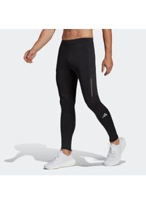 Lauftights adidas Performance "OWN THE RUN", Herren, Gr. S, N-Gr, schwarz (schwarz, normal, gr.), Obermaterial: 72% Polyester, 28% Elasthan, clean, Hosen Lauftights