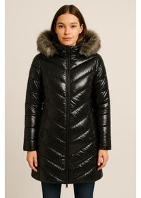 Steppmantel Only "ONLMIRINDA PUFFER COAT LIFE OTW ZL", Damen, Gr. XL, schwarz, Web, Obermaterial: 100% Polyamid, unifarben, regular fit, M&auml;ntel Steppmantel