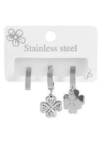 Adelia&acute;s Kettenanh&auml;nger ADELIA&acute;S "Damen Anh&auml;nger &iquest; Kleeblatt Anh&auml;nger aus Edelstahl", silber, Schmuckanh&auml;nger, Damen, Edelstahl, Kettenanh&auml;nger