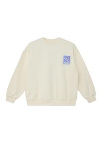 Sweatshirt s.Oliver JUNIOR, M&auml;dchen, Gr. 134/140, light beige, Sweatware, Obermaterial: 60% Baumwolle, 40% Polyester, bedruckt, l&auml;ssig geschnitten h&uuml;ftbedeckend, Rundhals, B&uuml;ndchen, Sweatshirts Sweatshirt, mit kleinen Frontprint