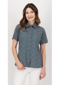 Outdoorbluse DEPROC Active "SUDBURY III WOMEN", Damen, Gr. 36/38 (M), navy flower, 95% Polyester; 5% Elasthan, Blusen Outdoorbluse, auch in Gro&szlig;en Gr&ouml;&szlig;en erh&auml;ltlich