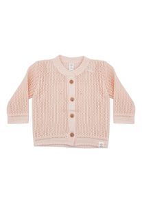 Strickjacke MaxiMo, M&auml;dchen, Gr. 74/80, muschelrosa, Feinstrick, Obermaterial: 100% Baumwolle, Strickjacken Strickjacke, Muschelrosa, Ajour-Strick, Holzkn&ouml;pfe, Baby, Festiv