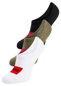 Freizeitsocken HUGO UNDERWEAR "3P LC LABEL CC", Damen, Gr. 43-46, open gr&uuml;n 346, Baumwollmischung, elastisch, Socken Freizeitsocken, mit Logostickerei