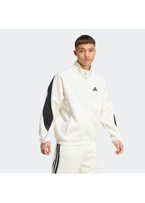 Rollkragenpullover adidas Sportswear "STADIUM", Herren, Gr. XXL, wei&szlig; (sanftes wei&szlig;, schwarz), Obermaterial: 67% Polyester, 33% Baumwolle, Pullover Rollkragenpullover, aus Polyester und Baumwolle, mit Rollkragen, lockere Passform