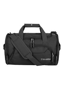 Reisetasche Travelite "KICK OFF, verschiedene Gr&ouml;&szlig;en und Farben", Damen, Gr. B/H/T: 40cm x 23cm x 25cm, schwarz, Polyester, unifarben, Taschen Reisetasche, Reisegep&auml;ck Sporttasche Freizeittasche mit Aufsteckfunktion