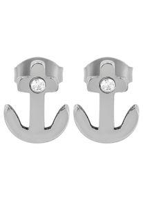 Adelia&acute;s Paar Ohrh&auml;nger ADELIA&acute;S "Damen Ohrringe aus Titan mit Strass Steinchen", wei&szlig;, Ohrringe, Damen, Paar Ohrh&auml;nger