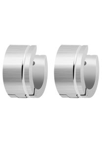 Adelia&acute;s Paar Creolen ADELIA&acute;S "Damen Ohrringe &iquest; Klappcreole aus Edelstahl", silber, Ohrringe, Damen, Edelstahl, Paar Creolen