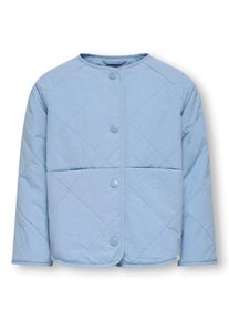 Steppjacke KIDS Only "KMGROSALINA QUILTED JACKET OTW NOOS", M&auml;dchen, Gr. 116, soft chambray print:strawberry, Web, Obermaterial: 100% Nylon, unifarben, normal normal, Rundhals, eingefasste Kante, Jacken Steppjacke