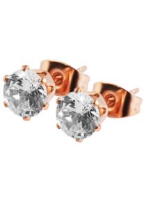 Adelia&acute;s Paar Ohrstecker ADELIA&acute;S "Damen Ohrringe &iquest; Ohrstecker aus Edelstahl mit Strass Steinchen", silber, Ohrringe, Damen, Edelstahl, Paar Ohrstecker