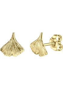Paar Ohrstecker Firetti "Schmuck Geschenk, Ohrringe Gingko, Gold 333", gold (gelbgoldfarben), Ohrringe, Damen, Gelbgold 333, Paar Ohrstecker