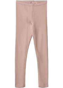 Leggings Wheat "Rib Jersey Leggings Jules", Jungen, Gr. 152, N-Gr, rosa (rose powder), Jersey, Obermaterial: 96% Baumwolle, 4% Elasthan, unifarben, figurbetont kn&ouml;chellang, Hosen Leggings