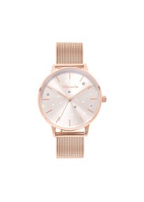 Quarzuhr Tamaris, ros&eacute;goldfarben, Armbanduhren, Damen, Quarzuhr, Armbanduhr, Damenuhr, Edelstahlarmband, analog, Zirkonia (synth.)