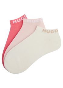 Socken HUGO UNDERWEAR "3P AS UNI CC W", Damen, Gr. 39-42, open miscellaneous 969, Baumwollmischung, unifarben, elastisch, Socken Socken, mit kontrastfarbenen Logoschriftzug